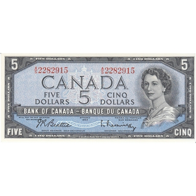 BC-39b 1954 Canada $5 Beattie-Rasminsky, A/S, CUNC