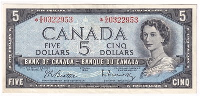 BC-39bA 1954 Canada $5 Beattie-Rasminsky, *S/S, VF-EF