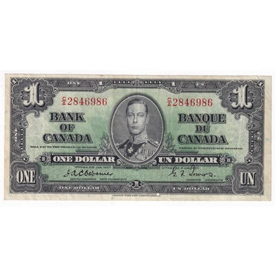BC-21a 1937 Canada $1 Osborne-Towers, C/A, VF