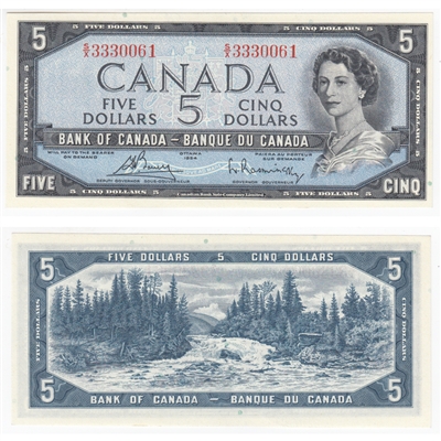 BC-39c 1954 Canada $5 Bouey-Rasminsky, S/X, CUNC