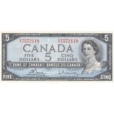 BC-39c 1954 Canada $5 Bouey-Rasminsky, R/X, AU