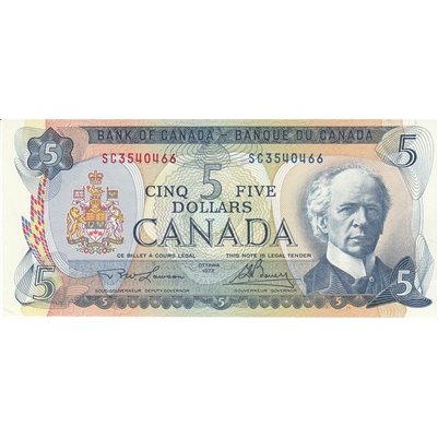 BC-48b 1972 Canada $5 Lawson-Bouey, SC, AU-UNC