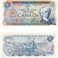 BC-48b 1972 Canada $5 Lawson-Bouey, SD, AU-UNC
