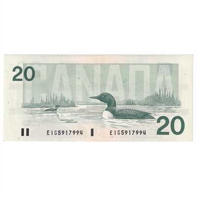 BC-58a 1991 Canada $20 Thiessen-Crow, EIG, EF-AU