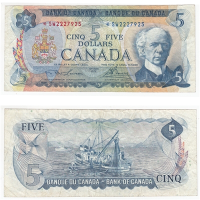 BC-48bA 1972 Canada $5 Lawson-Bouey, *SW, VF