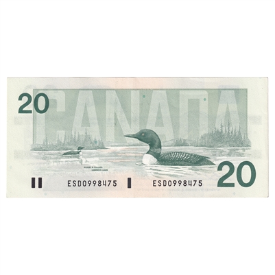 BC-58a 1991 Canada $20 Thiessen-Crow, ESD, AU