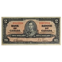 BC-22b 1937 Canada $2 Gordon-Towers, M/B, F-VF