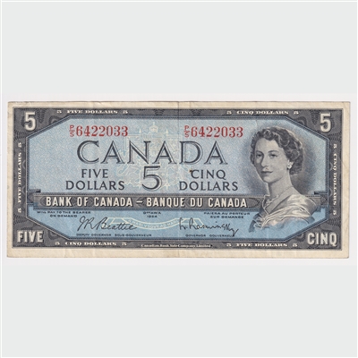 BC-39b 1954 Canada $5 Beattie-Rasminsky, P/S, VF