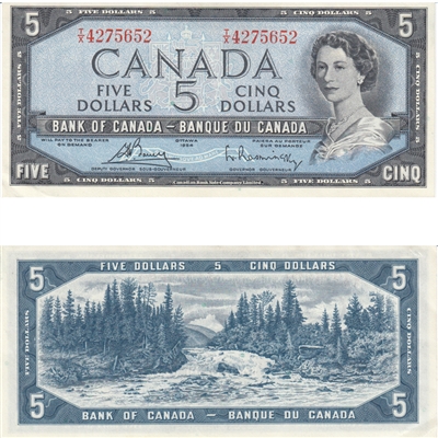 BC-39c 1954 Canada $5 Bouey-Rasminsky, T/X, AU