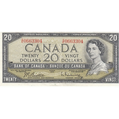 BC-41b 1954 Canada $20 Beattie-Rasminsky, S/E, VF-EF