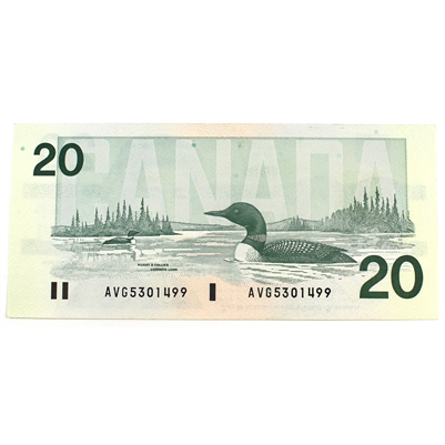 BC-58b-i 1991 Canada $20 Bonin-Thiessen, AVG, UNC