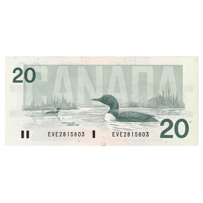 BC-58b 1991 Canada $20 Bonin-Thiessen, EVE, UNC