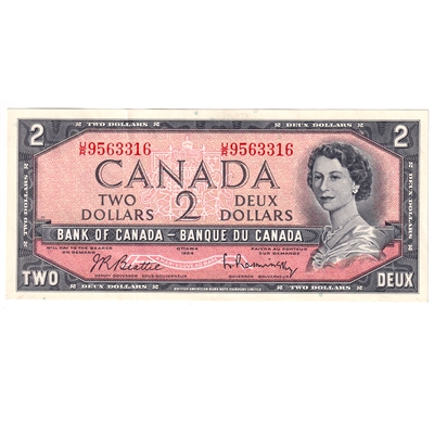 BC-38b 1954 Canada $2 Beattie-Rasminsky, U/R, EF