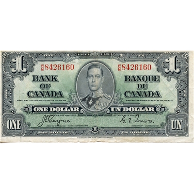 BC-21d 1937 Canada $1 Coyne-Towers, W/M, VF