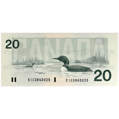 BC-58a 1991 Canada $20 Thiessen-Crow, EIG, AU