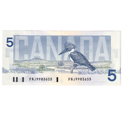 BC-56b 1986 Canada $5 Thiessen-Crow, FNJ, AU