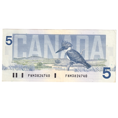 BC-56b 1986 Canada $5 Thiessen-Crow, FNM, AU