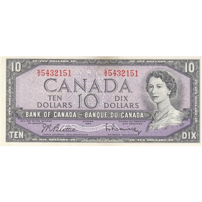 BC-40b 1954 Canada $10 Beattie-Rasminsky, S/V, AU