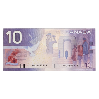 BC-63a 2000 Canada $10 Knight-Thiessen, FDU, AU-UNC