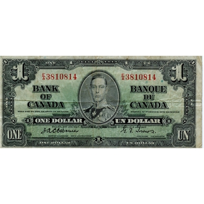 BC-21a 1937 Canada $1 Osborne-Towers, E/A, F