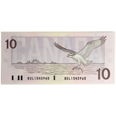 BC-57b 1989 Canada $10 Bonin-Thiessen, BDL, AU-UNC