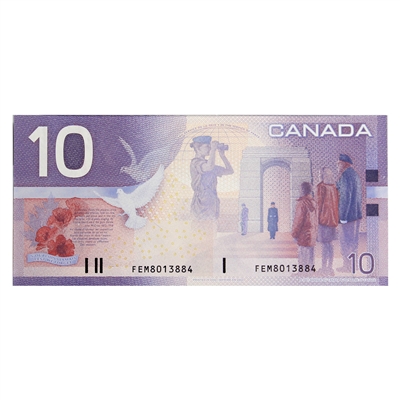 BC-63bA 2002 Canada $10 Knight-Dodge, FEM (7.524-8.226M), AU-UNC