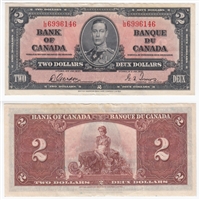 BC-22b 1937 Canada $2 Gordon-Towers, L/B, VF-EF