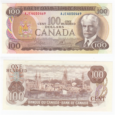 BC-52b 1975 Canada $100 Crow-Bouey, AJE, AU-UNC