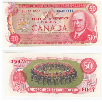 BC-51b 1975 Canada $50 Crow-Bouey, EHH, AU-UNC