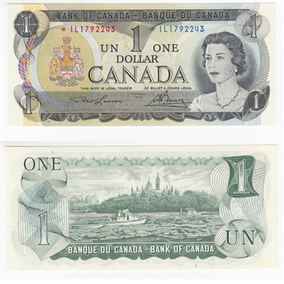BC-46aA 1973 Canada $1 Lawson-Bouey, *IL, UNC