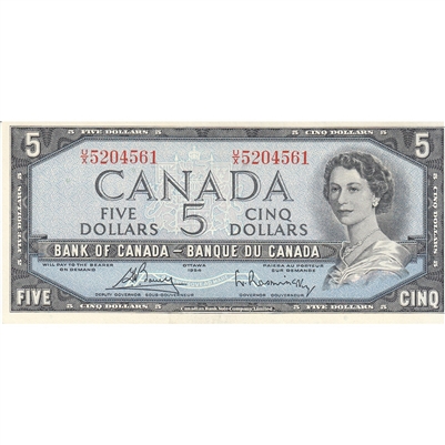 BC-39c 1954 Canada $5 Bouey-Rasminsky, U/X, AU-UNC