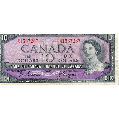 BC-40a 1954 Canada $10 Beattie-Coyne, Z/D, F-VF
