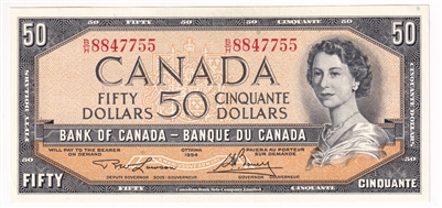 BC-42c 1954 Canada $50 Lawson-Bouey, B/H, AU-UNC