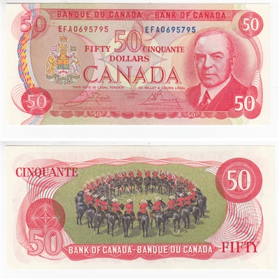 BC-51b 1975 Canada $50 Crow-Bouey, EFA, AU-UNC