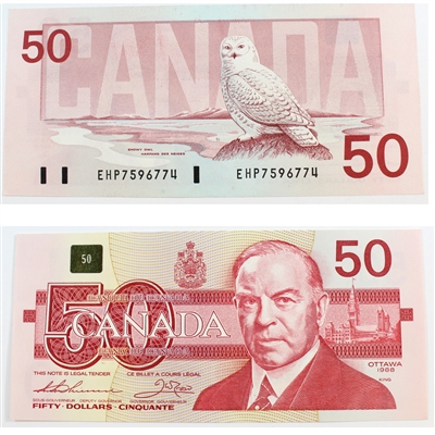 BC-59a 1988 Canada $50 Thiessen-Crow, EHP, AU-UNC