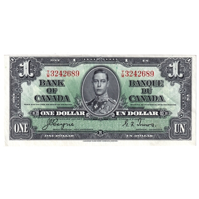 BC-21d 1937 Canada $1 Coyne-Towers, T/M, AU