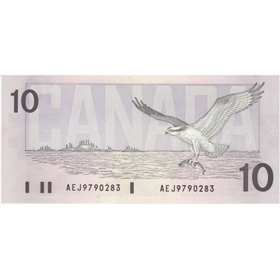 BC-57a 1989 Canada $10 Thiessen-Crow, AEJ, AU