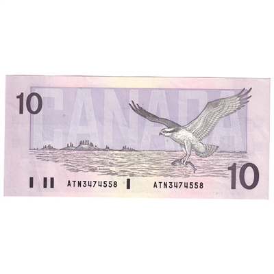 BC-57a 1989 Canada $10 Thiessen-Crow, ATN, AU