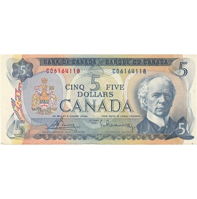 BC-48a 1972 Canada $5 Bouey-Rasminsky, CD, AU-UNC