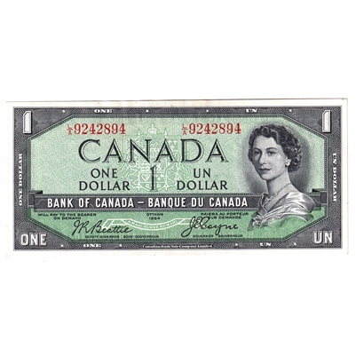 BC-29b 1954 Canada $1 Beattie-Coyne, Devil's Face, L/A, UNC