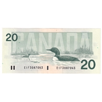 BC-58a 1991 Canada $20 Thiessen-Crow, EIF, AU