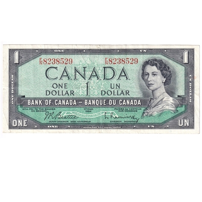 BC-37b 1954 Canada $1 Beattie-Rasminsky, F/N, VF