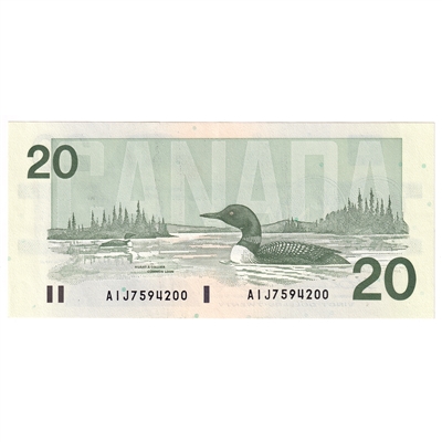 BC-58a-ii 1991 Canada $20 Thiessen-Crow, AIJ, UNC