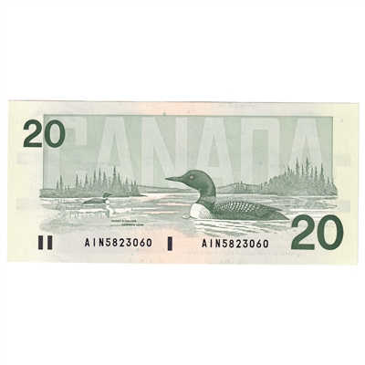 BC-58a-ii 1991 Canada $20 Thiessen-Crow, AIN, AU-UNC