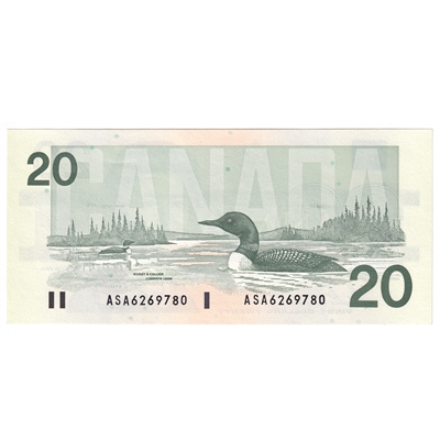 BC-58b-i 1991 Canada $20 Bonin-Thiessen, ASA, AU-UNC