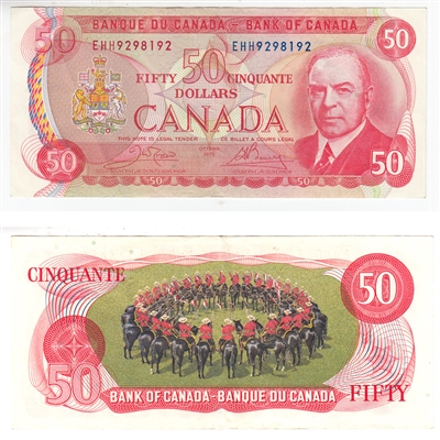 BC-51b 1975 Canada $50 Crow-Bouey, EHH, EF