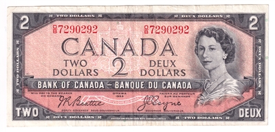 BC-38a 1954 Canada $2 Beattie-Coyne, O/B, UNC