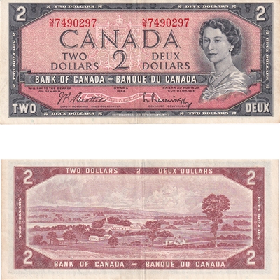 BC-38b 1954 Canada $2 Beattie-Rasminsky, N/R, EF