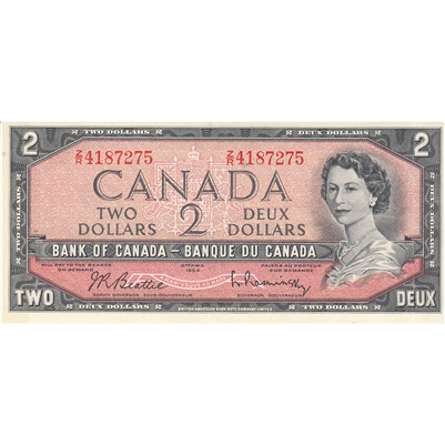 BC-38b 1954 Canada $2 Beattie-Rasminsky, Z/R, AU-UNC