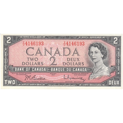 BC-38b 1954 Canada $2 Beattie-Rasminsky, Y/U, AU